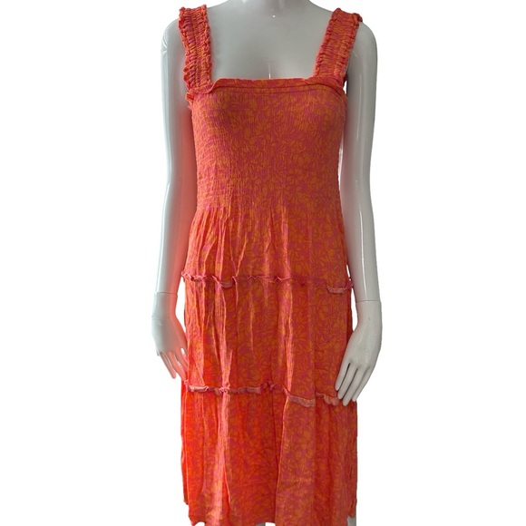 Vero Moda Orange Pink One Shoulder Sundress - Picture 5 of 8